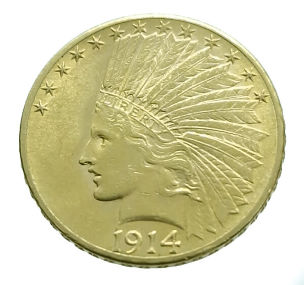 USA 10 Dollars 1914-D Indian Head - Gold