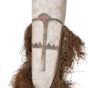 Ngil mask - Wood, Raphia - Fang - Gabon