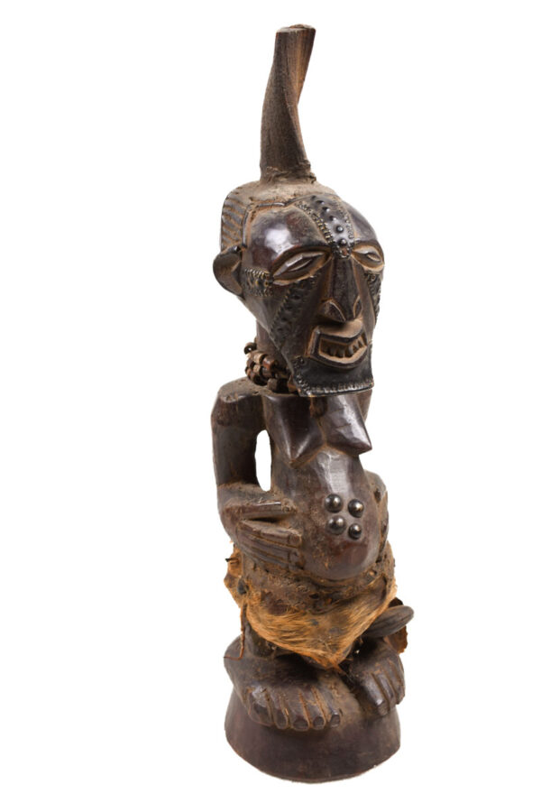 Power Figure - Wood, Horn, Metal - Songye - Congo