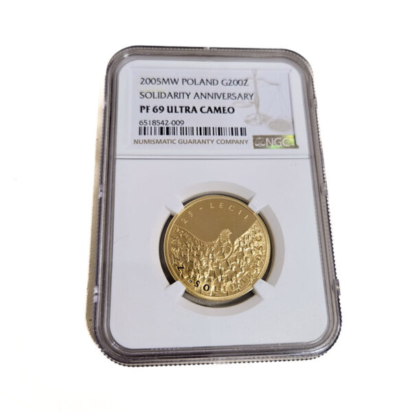 POLAND 200 Zlotys 2005MW Solidarność - Gold NGC PF 69 ULTRA CAMEO