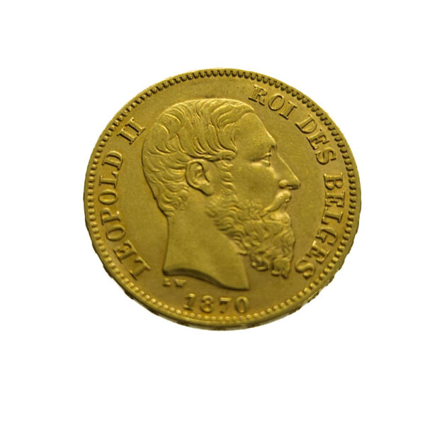 Belgium 20 Francs 1872 Leopold II