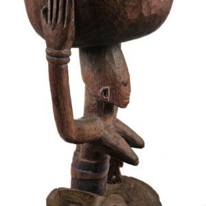 Bowl carier Figure - Wood - Yoruba - Nigeria