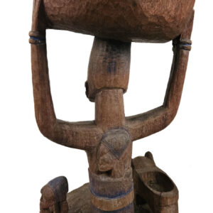 Bowl carier Figure - Wood - Yoruba - Nigeria