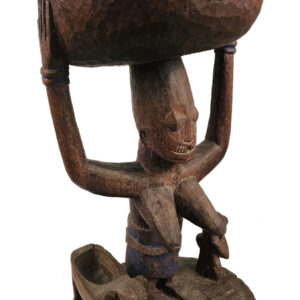 Bowl carier Figure - Wood - Yoruba - Nigeria