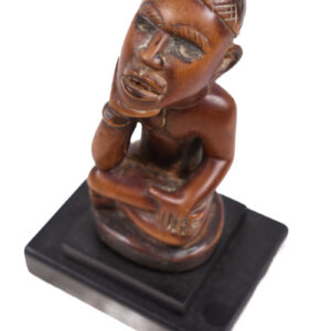 Figure - Wood, Glass - Yombe - Congo