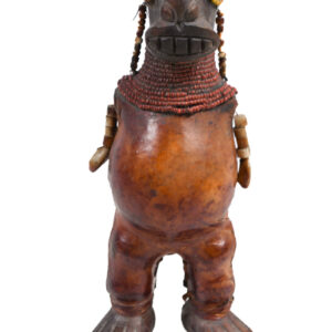 Fertility Doll - Terracotta, Beads, Leather - Chiki chiki - Cameroon