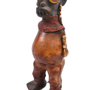 Fertility Doll - Terracotta, Beads, Leather - Chiki chiki - Cameroon