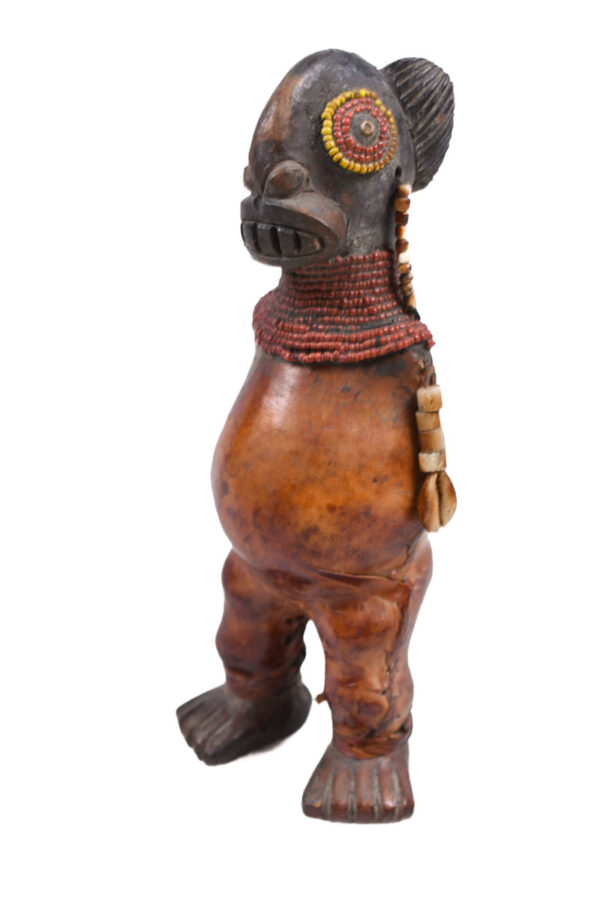 Fertility Doll - Terracotta, Beads, Leather - Chiki chiki - Cameroon