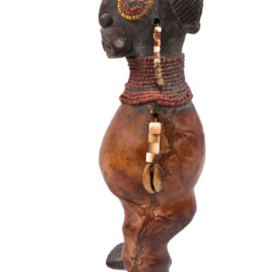 Fertility Doll - Terracotta, Beads, Leather - Chiki chiki - Cameroon