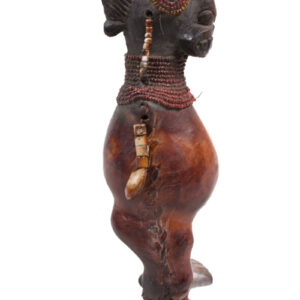 Fertility Doll - Terracotta, Beads, Leather - Chiki chiki - Cameroon