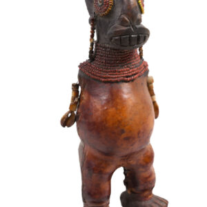 Fertility Doll - Terracotta, Beads, Leather - Chiki chiki - Cameroon