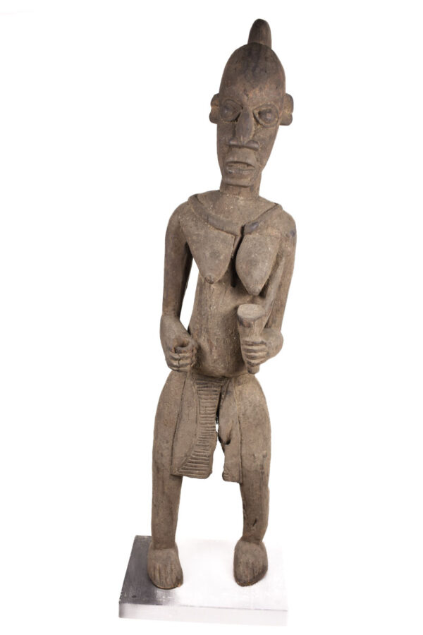 Memorial Figure - Wood - Bangwa - CameroonEnormous Bangwa figure, total length: 158 cm! Good condition with traces of tribal use.