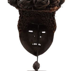 Initiation mask - Copper, Plant fibre, Wood - Salampasu - Congo