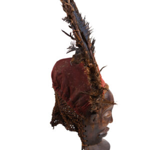 Chihongo Mask - Raphia, Wood - Chokwe - DR Congo