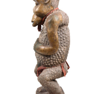 Monkey Figure - Wood, Copper - Bulu - Cameroon