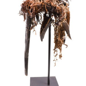 Lele Mask - Wood, Plant fibre, Feathers - KUBA - Congo