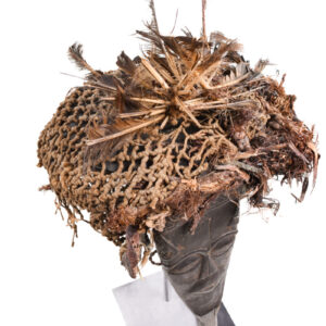 Lele Mask - Wood, Plant fibre, Feathers - KUBA - Congo