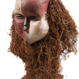 Mask - Wood, Raphia - Aduma - Gabon