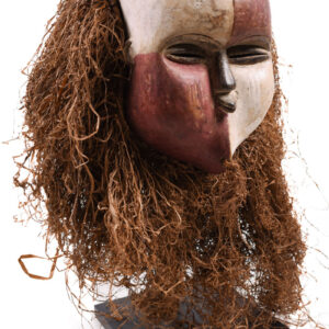 Mask - Wood, Raphia - Aduma - Gabon