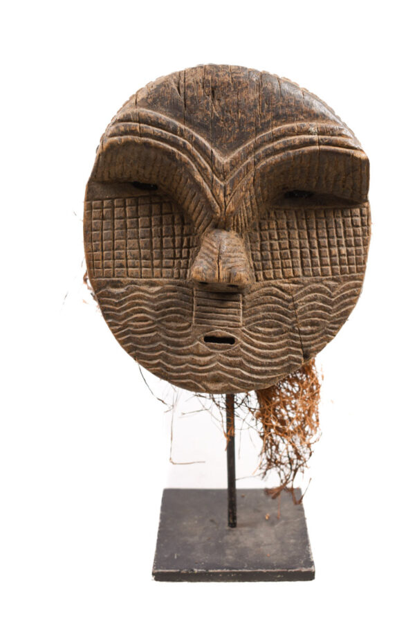 Mask - Raphia, Wood - Tetela - Congo