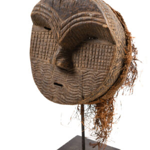 Mask - Raphia, Wood - Tetela - Congo