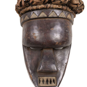 Initiation mask - Plant fibre, Wood - Salampasu - Congo