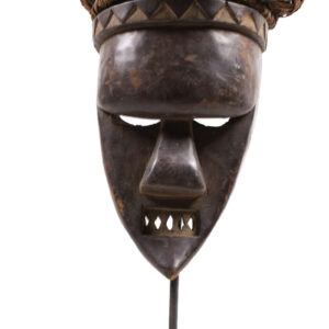 Initiation mask - Plant fibre, Wood - Salampasu - Congo