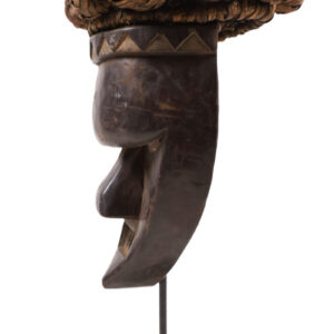 Initiation mask - Plant fibre, Wood - Salampasu - Congo