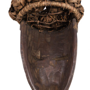 Initiation mask - Plant fibre, Wood - Salampasu - Congo