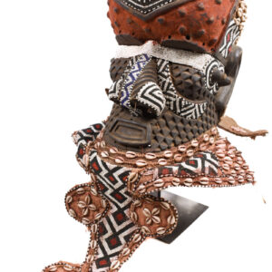 Royal Mask - Beads, Cauri, Wood - Bwoom - Kuba - DR Congo