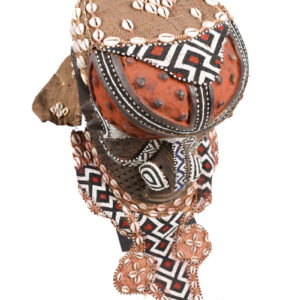 Royal Mask - Beads, Cauri, Wood - Bwoom - Kuba - DR Congo