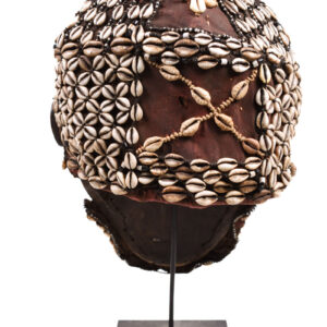 Tribal Mask - Beads, Cauri, Wood - Biombo - Kuba - DR Congo