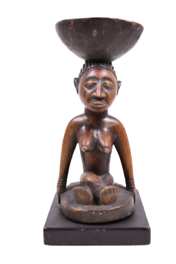 Divination bowl figure - Wood - Yoruba - Nigeria