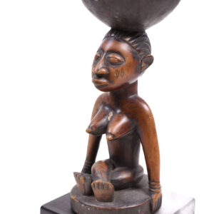 Divination bowl figure - Wood - Yoruba - Nigeria