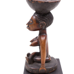 Divination bowl figure - Wood - Yoruba - Nigeria