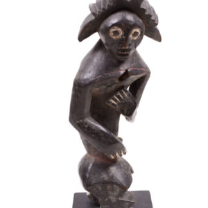 Ancestor figure - Wood - Mumuye - NigeriaCountry: Benin Material: Bronze Estimated period: Mid 20th century Sold with stand: No Dimensions: 14x5x3 cm Weight: 220 gram Condition: Good condition, used with some signs of wear