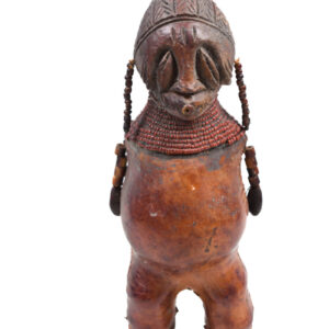 Fertility Doll - Terracotta, Beads, Leather - Chiki chiki - Cameroon