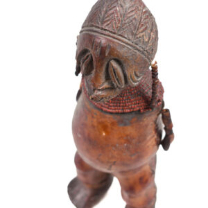 Fertility Doll - Terracotta, Beads, Leather - Chiki chiki - Cameroon