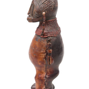 Fertility Doll - Terracotta, Beads, Leather - Chiki chiki - Cameroon