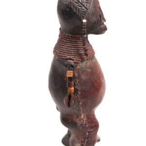 Fertility Doll - Terracotta, Beads, Leather - Chiki chiki - Cameroon