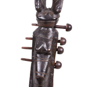 Harp - Wood, Leather - Mangebetu - DR Congo