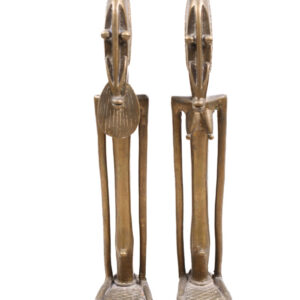 Ancestor couple - Metal - Brass - Dogon - Mali