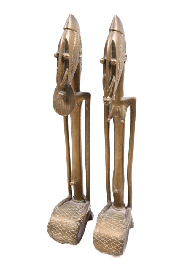 Ancestor couple - Metal - Brass - Dogon - Mali