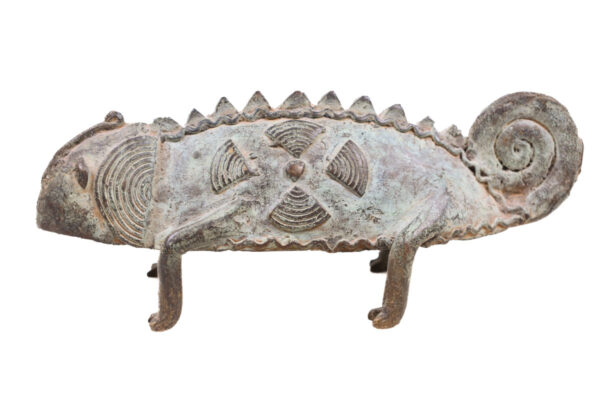 Chameleon Figure - Bronze - Bobo - Burkina Faso