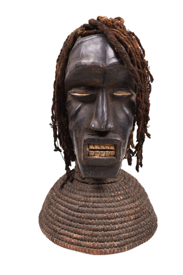 Crest Mask - Wood, Antelope skin - Ejagham - Ekoi - Nigeria