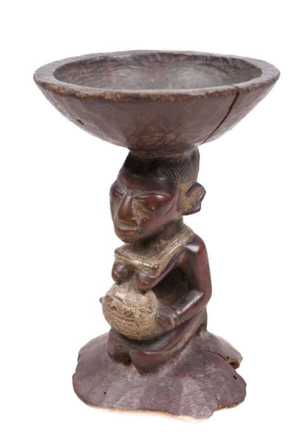 Divination bowl figure - Wood - Yoruba - Nigeria