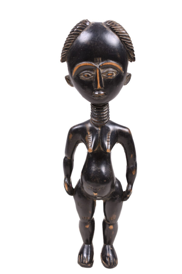 Ancestor figure - Wood - Anyi - Ivory Coast / Lagoon Region