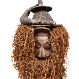 Initiation mask - Textile, Wood - Yaka - Congo