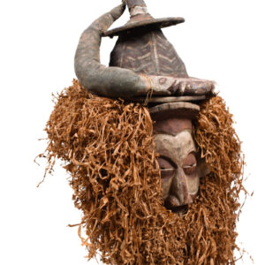 Initiation mask - Textile, Wood - Yaka - Congo