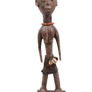 Ancestor Figure - Wood, Beads, Cauri shells - Mossi - Burkina Faso